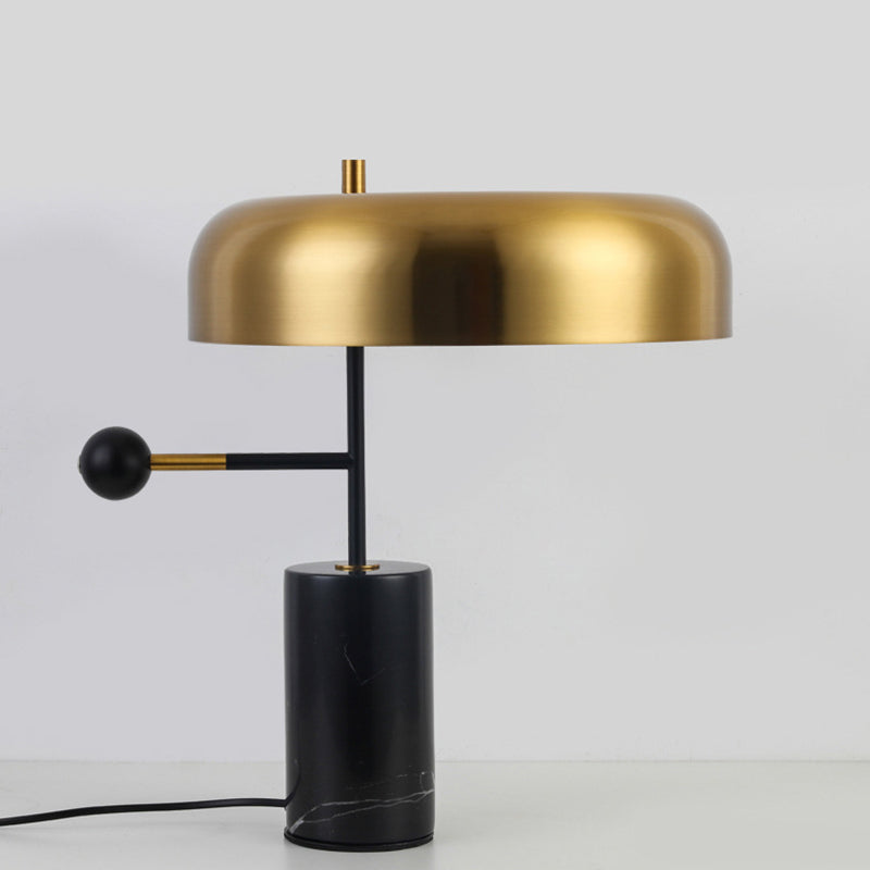 Geometric Iron Marble Study Table Lamp