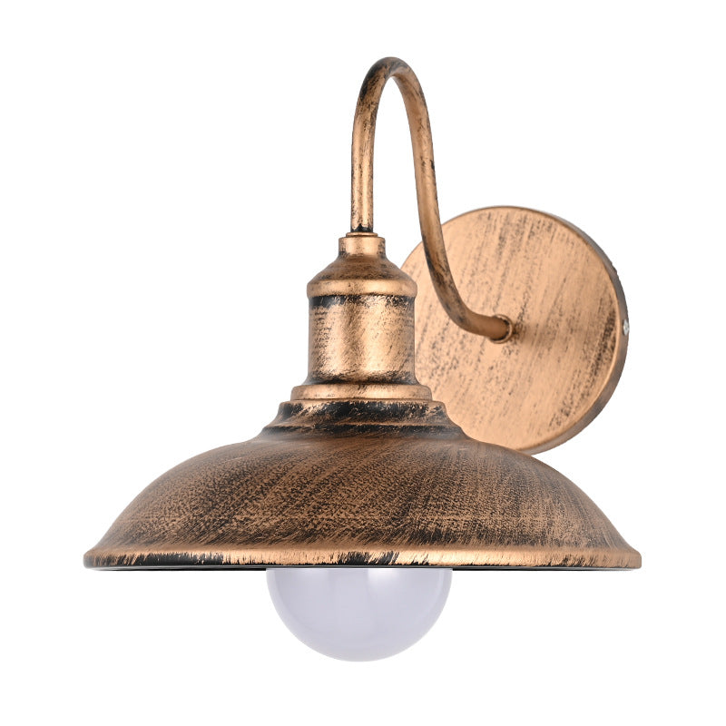Pot Lid Iron Hallway Wall Lamp