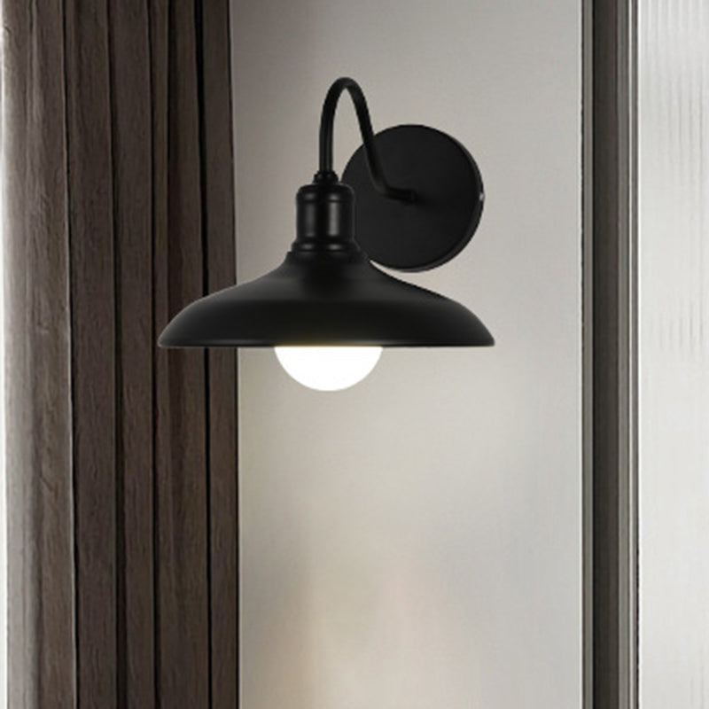 Pot Lid Iron Hallway Wall Lamp