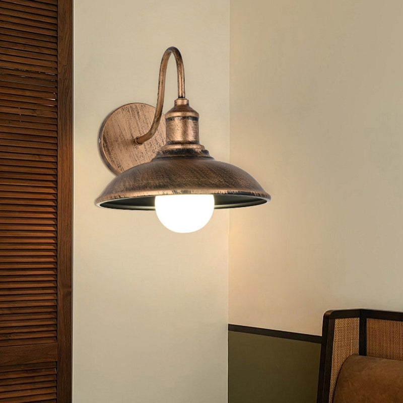 Pot Lid Iron Hallway Wall Lamp