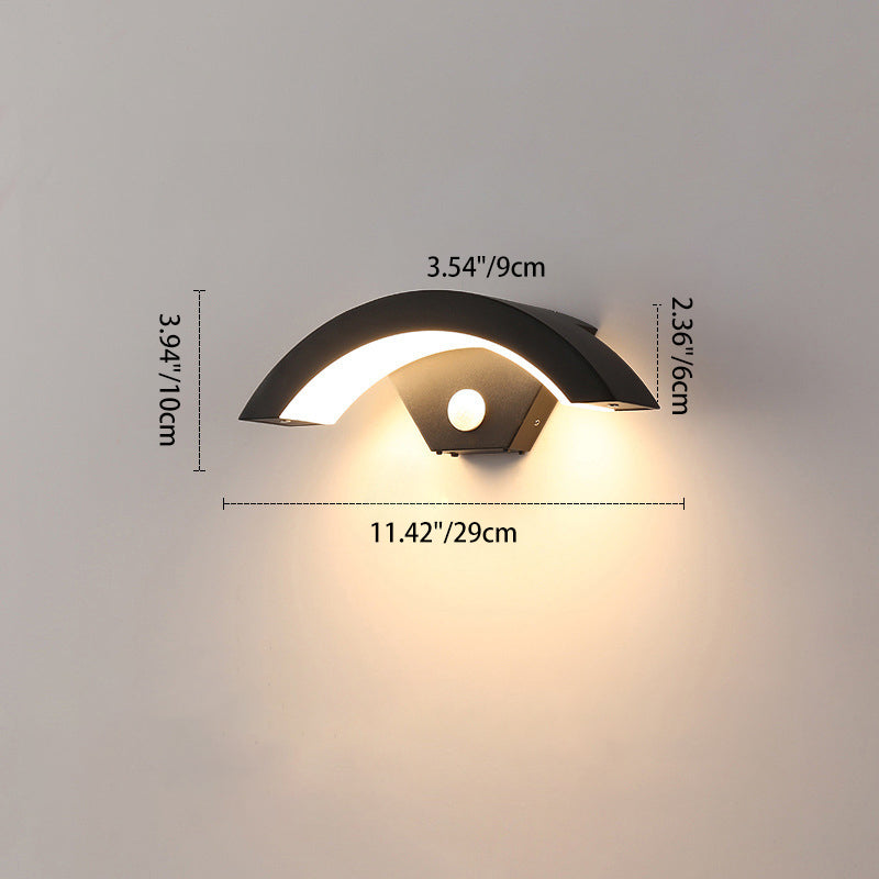 Arc Aluminum Acrylic Sensor Outdoor Light