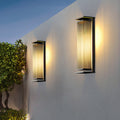 Rectangular Stainless Steel Glass Outdoor Light