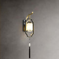 Cylindrical Copper Glass Hallway Wall Lamp