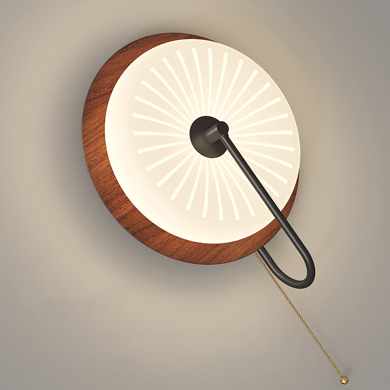 Round Iron PE Zipper Wall Lamp