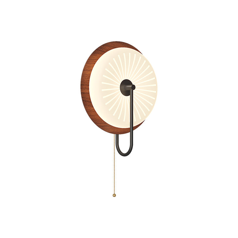 Round Iron PE Zipper Wall Lamp