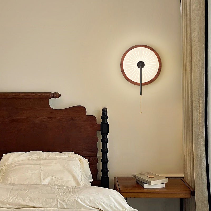 Round Iron PE Zipper Wall Lamp