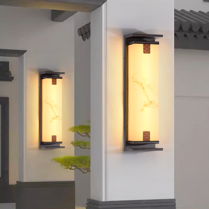 Rectangular Aluminum Glass Garden Outdoor Light