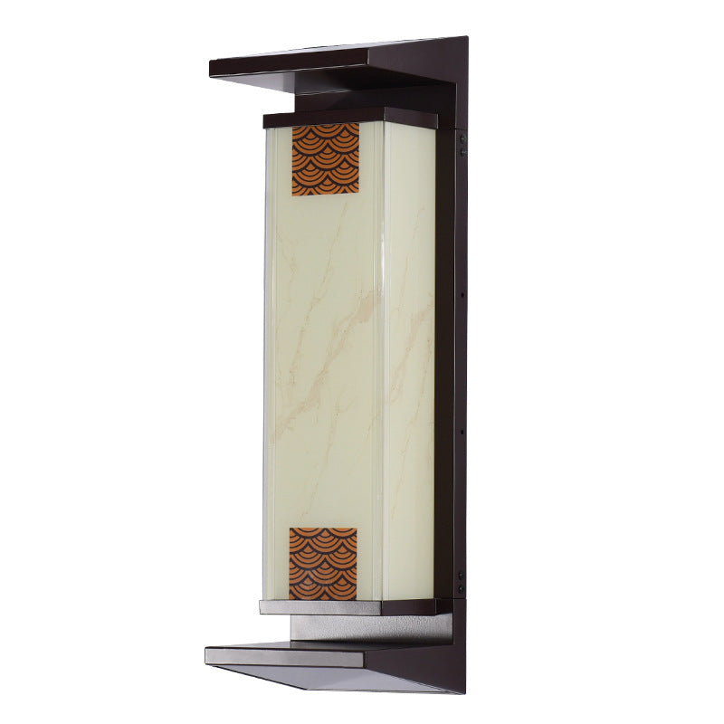 Rectangular Aluminum Glass Garden Outdoor Light