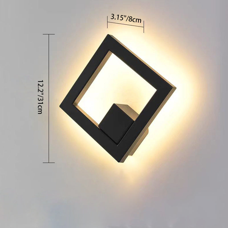 Square Round Aluminum Acrylic Outdoor Light