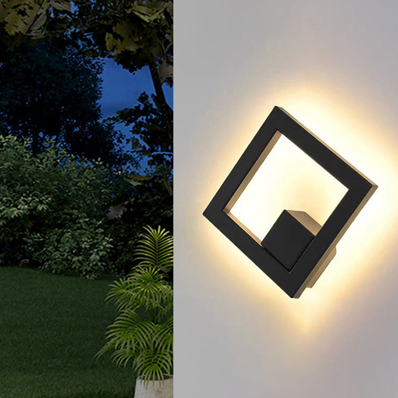 Square Round Aluminum Acrylic Outdoor Light