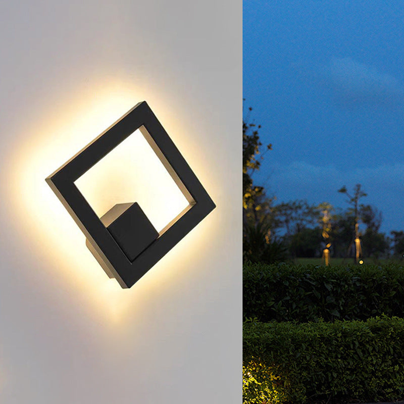 Square Round Aluminum Acrylic Outdoor Light