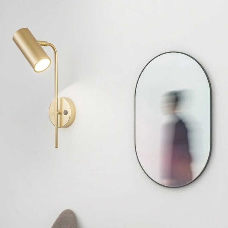 Rotatable Cylindrical Iron Bedroom Wall Lamp