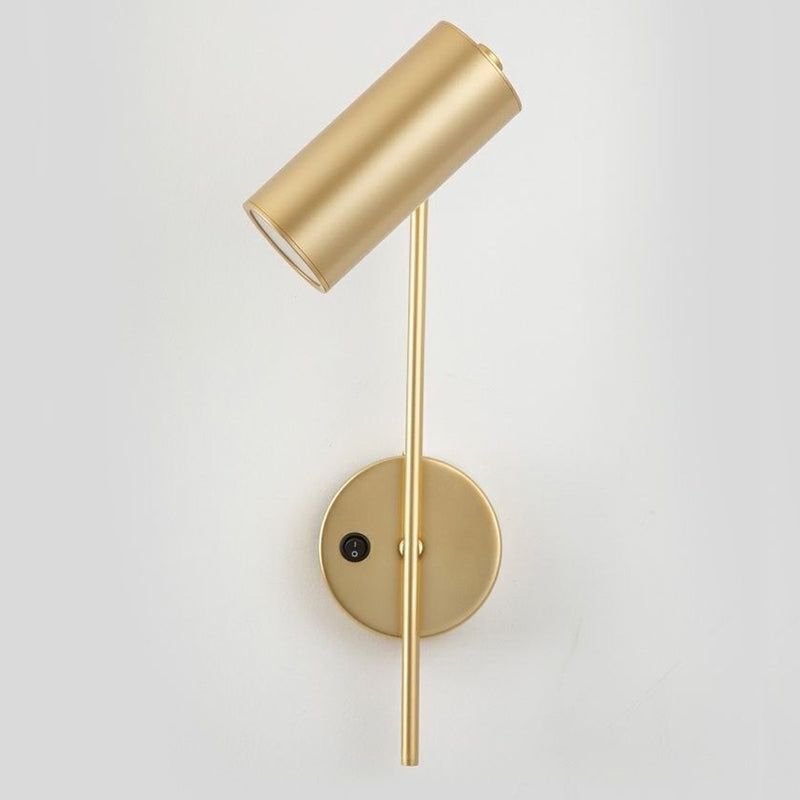 Rotatable Cylindrical Iron Bedroom Wall Lamp