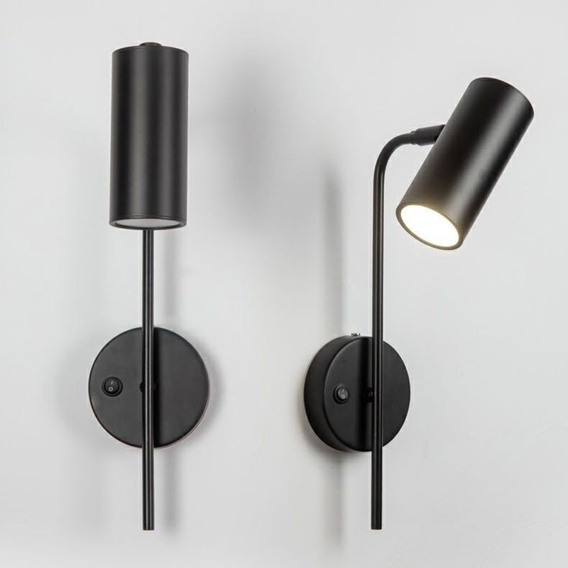 Rotatable Cylindrical Iron Bedroom Wall Lamp
