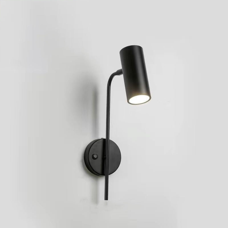 Rotatable Cylindrical Iron Bedroom Wall Lamp