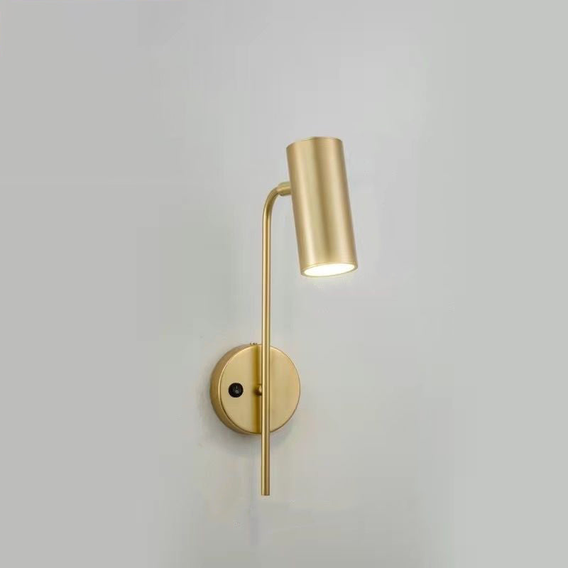 Rotatable Cylindrical Iron Bedroom Wall Lamp