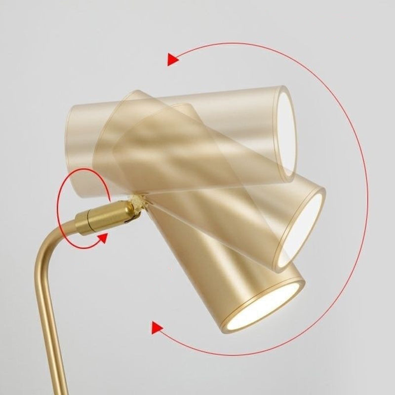 Rotatable Cylindrical Iron Bedroom Wall Lamp
