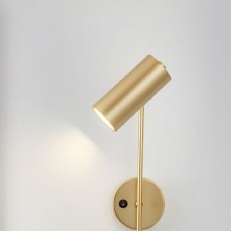 Rotatable Cylindrical Iron Bedroom Wall Lamp