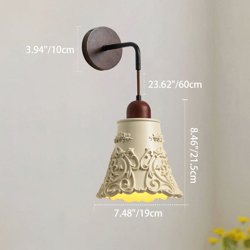Carved Geometric Shape Resin Wall Lamp