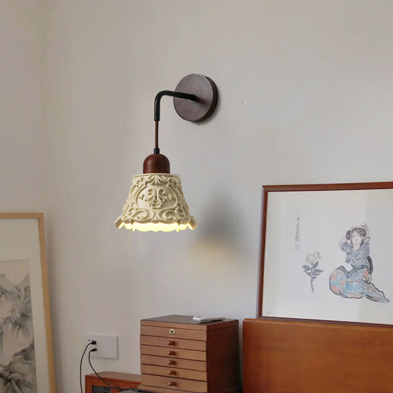 Carved Geometric Shape Resin Wall Lamp