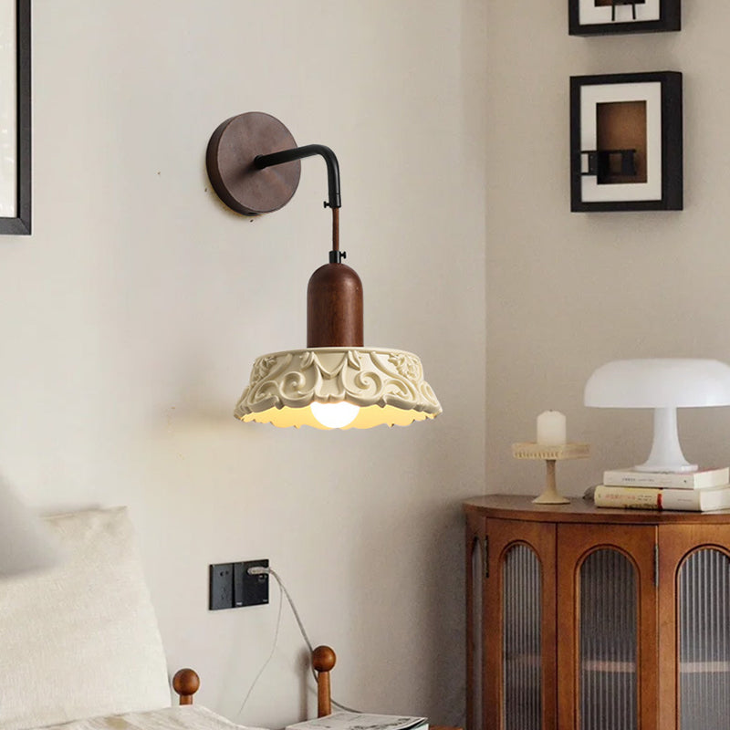 Carved Geometric Shape Resin Wall Lamp
