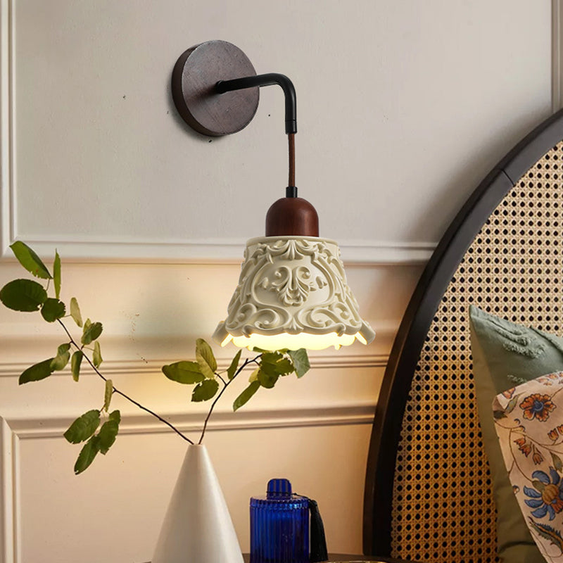 Carved Geometric Shape Resin Wall Lamp