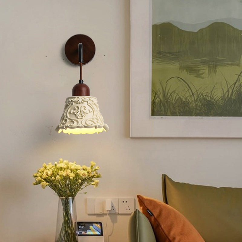 Carved Geometric Shape Resin Wall Lamp