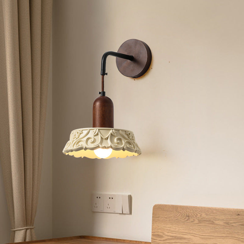 Carved Geometric Shape Resin Wall Lamp