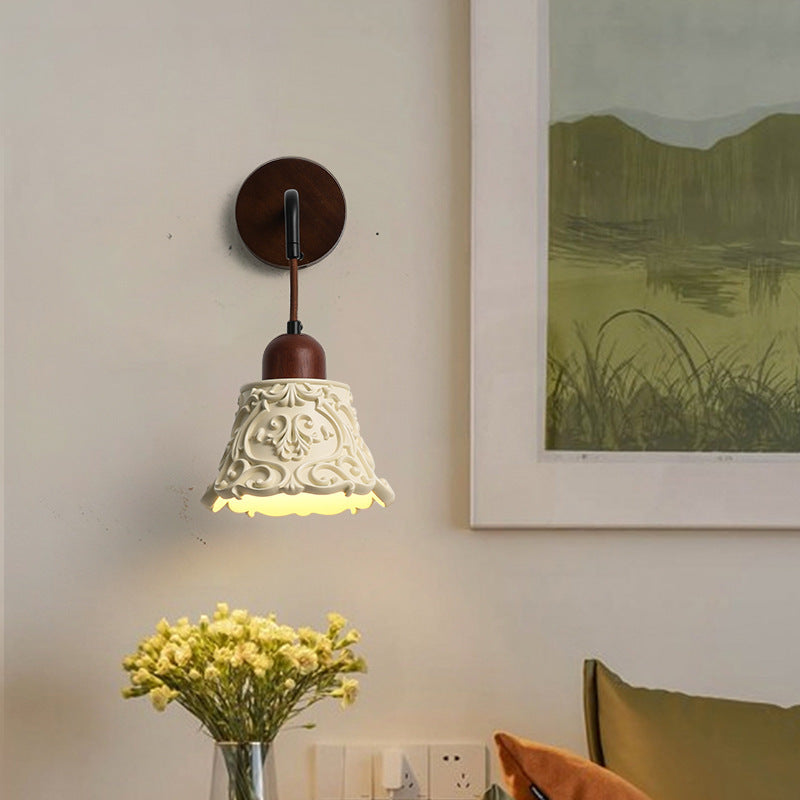 Carved Geometric Shape Resin Wall Lamp