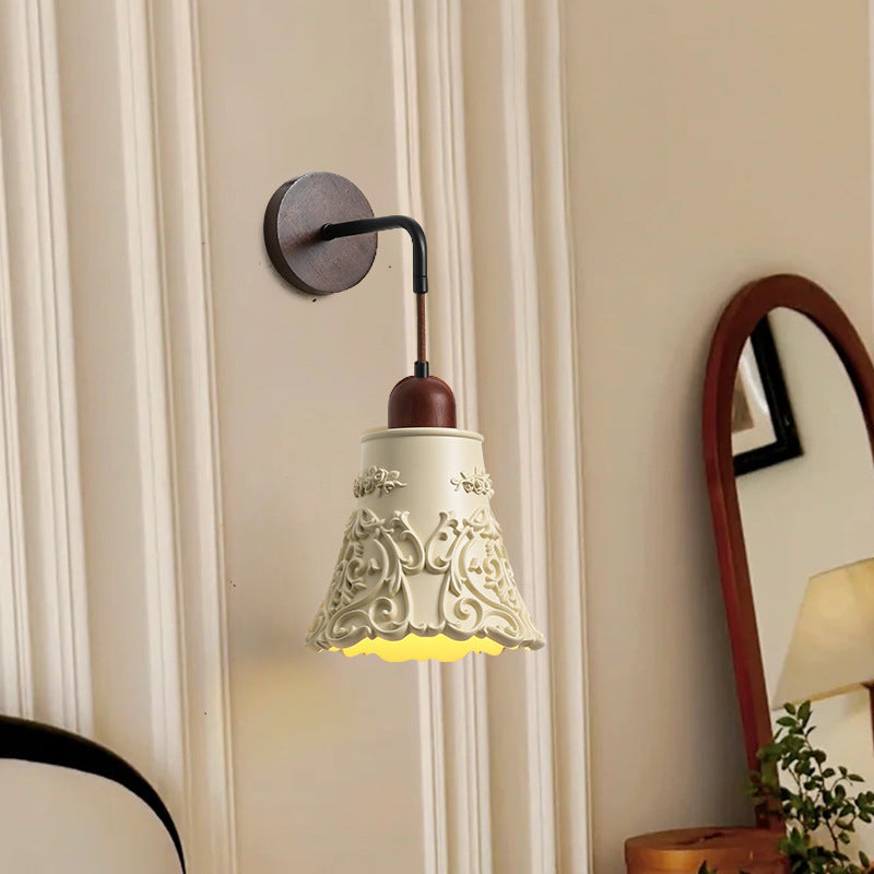 Carved Geometric Shape Resin Wall Lamp