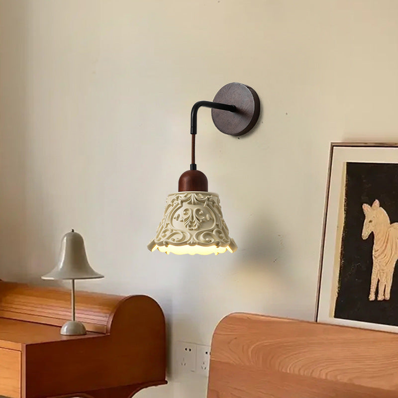 Carved Geometric Shape Resin Wall Lamp