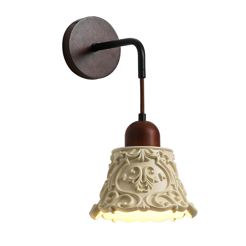 Carved Geometric Shape Resin Wall Lamp