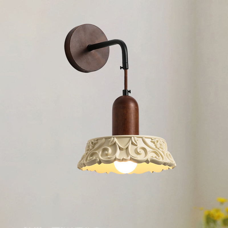 Carved Geometric Shape Resin Wall Lamp