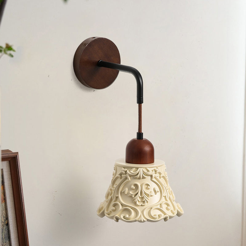 Carved Geometric Shape Resin Wall Lamp