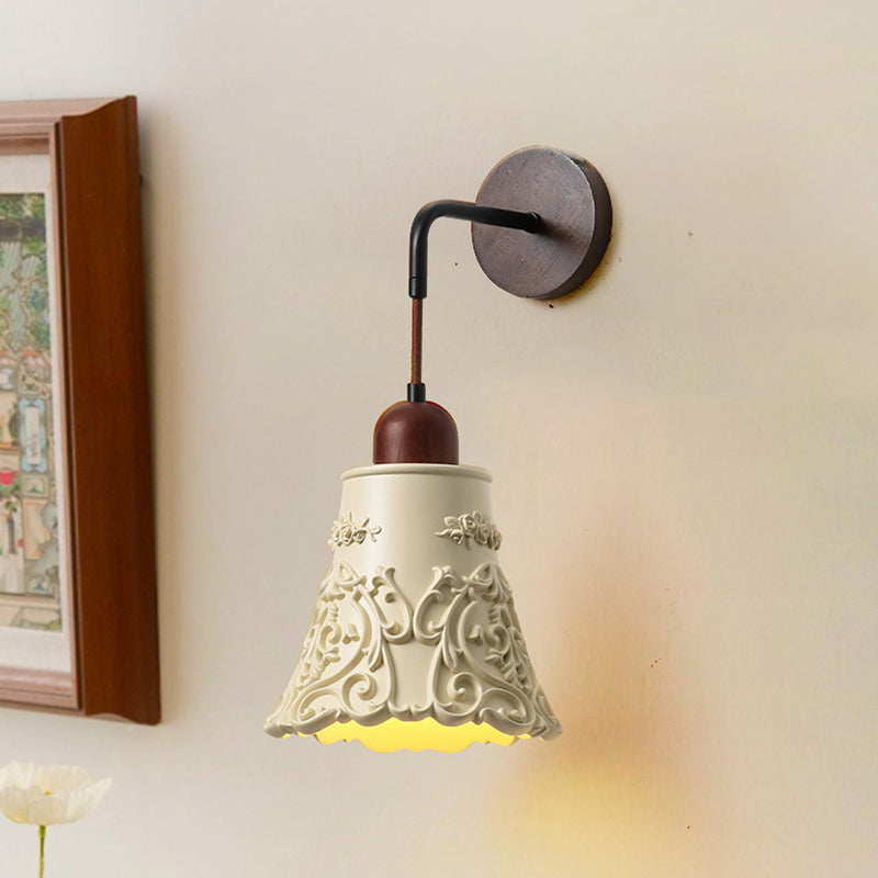 Carved Geometric Shape Resin Wall Lamp