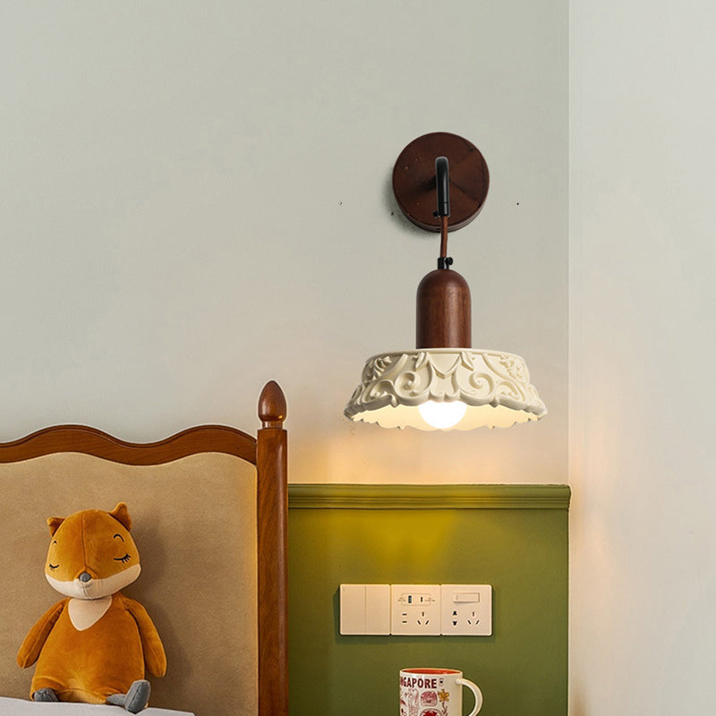 Carved Geometric Shape Resin Wall Lamp