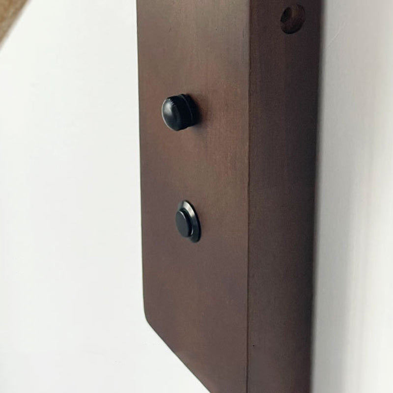 Cylindrical Solid Wood Yellow Wall Lamp