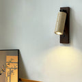 Cylindrical Solid Wood Yellow Wall Lamp