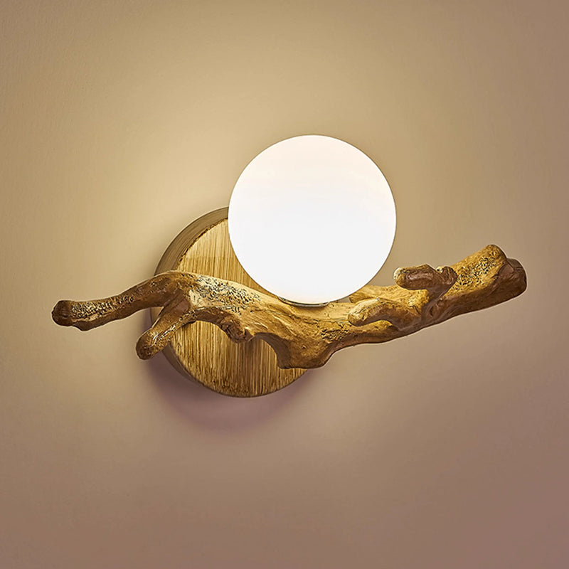 Branch Circle Resin PVC Wall Lamp