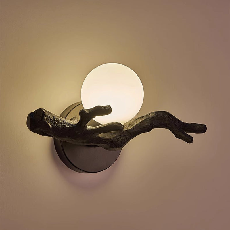 Branch Circle Resin PVC Wall Lamp