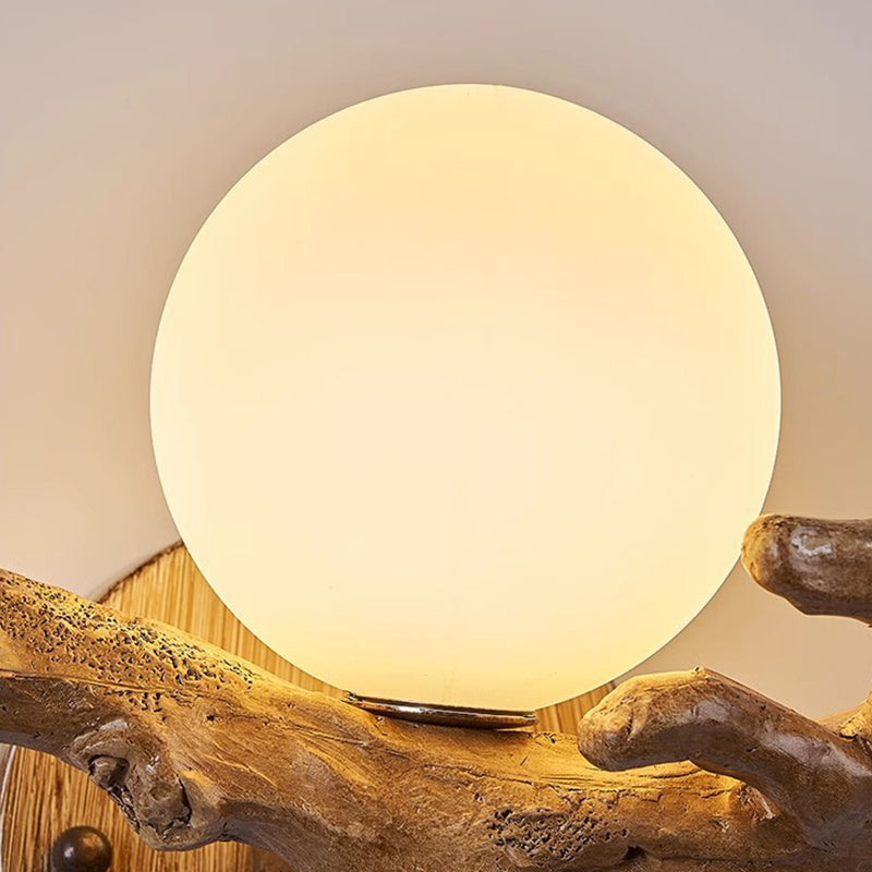 Branch Circle Resin PVC Wall Lamp