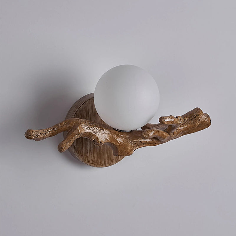 Branch Circle Resin PVC Wall Lamp