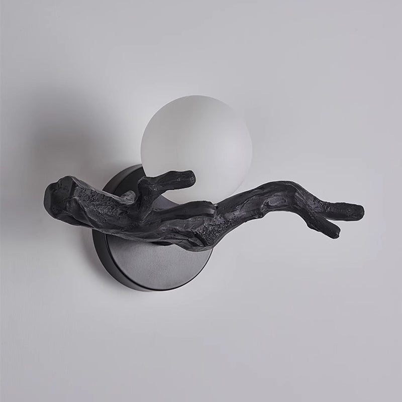 Branch Circle Resin PVC Wall Lamp