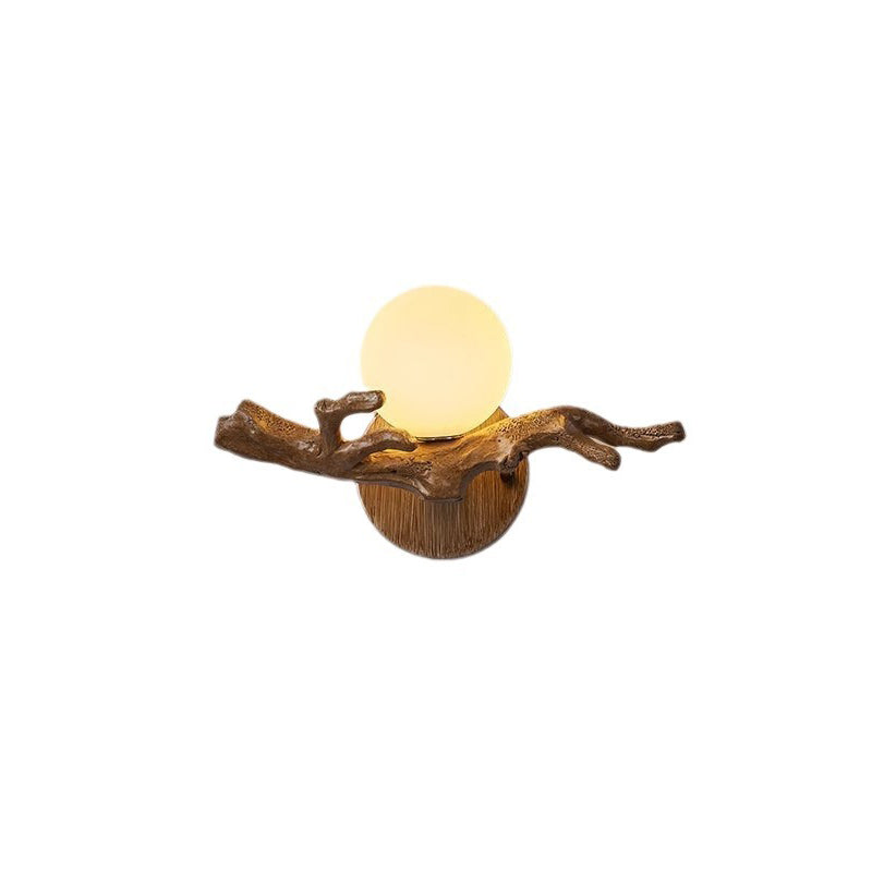 Branch Circle Resin PVC Wall Lamp