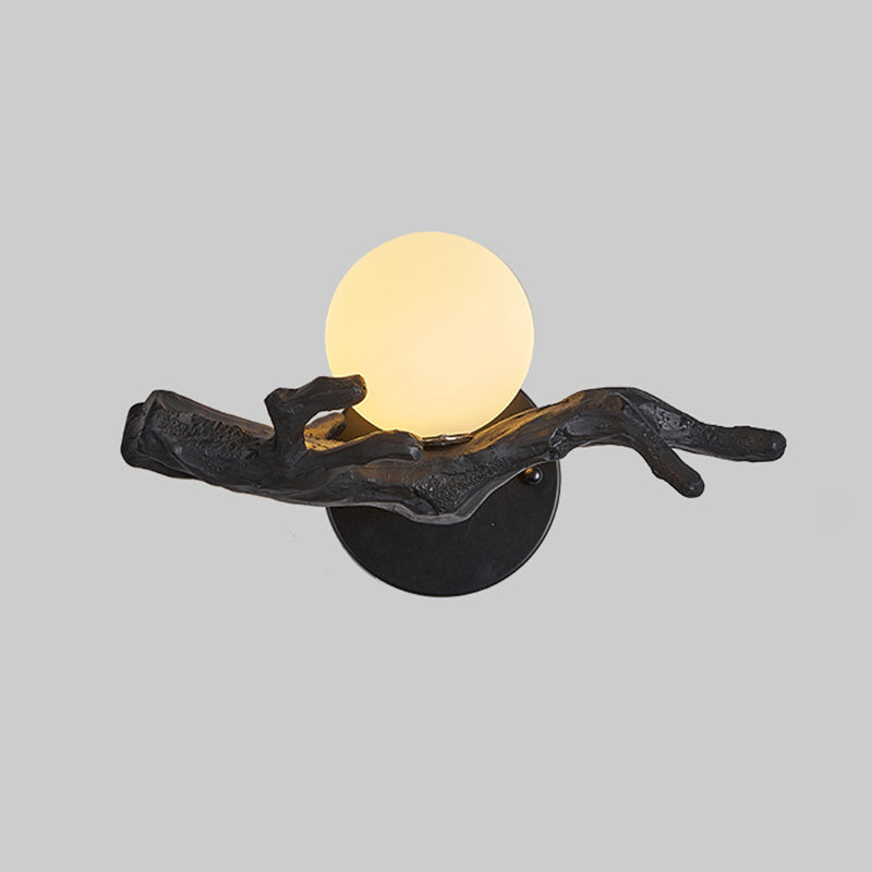 Branch Circle Resin PVC Wall Lamp