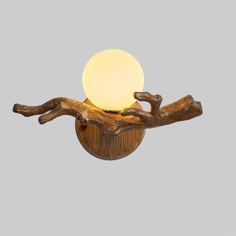 Branch Circle Resin PVC Wall Lamp