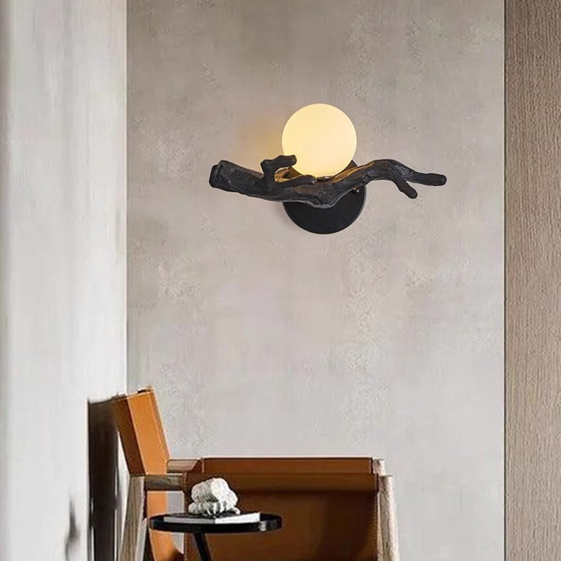 Branch Circle Resin PVC Wall Lamp