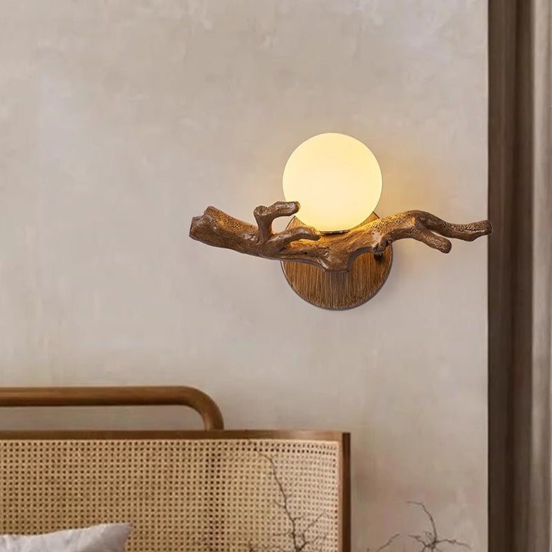 Branch Circle Resin PVC Wall Lamp