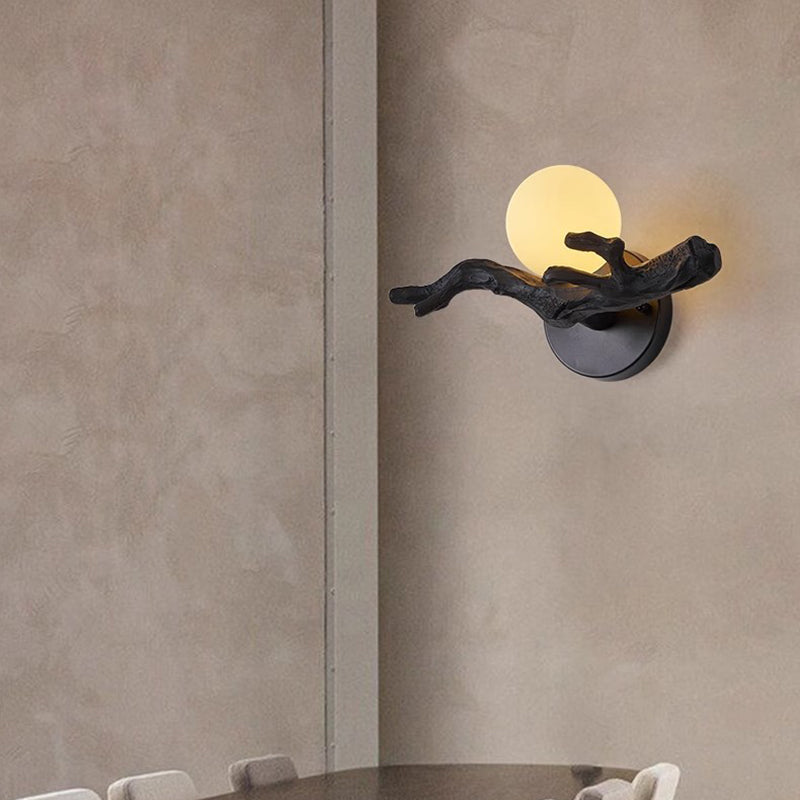 Branch Circle Resin PVC Wall Lamp