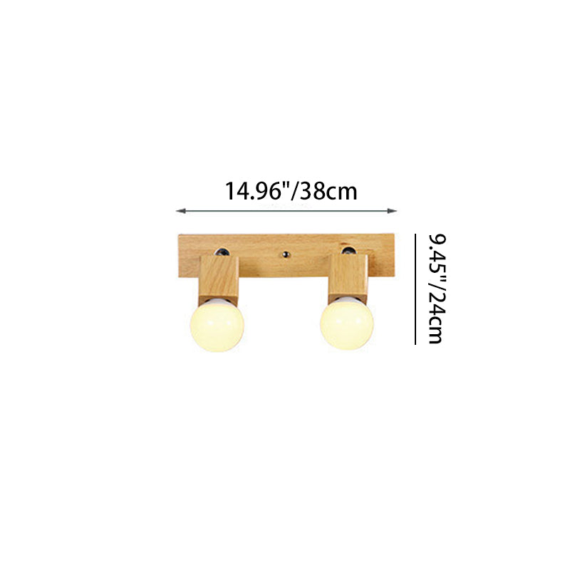 Rotatable Long Strip Square 3-Light Wall Lamp